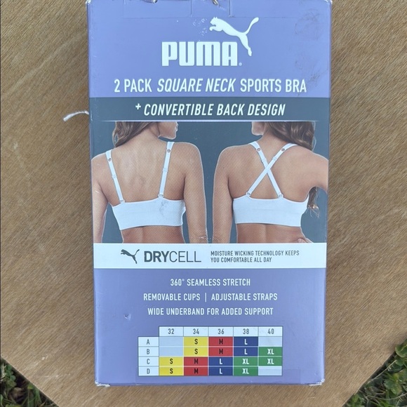 NWT Puma Seamless Sports Bra 2-Pack - black and Gray - Picture 2 of 2